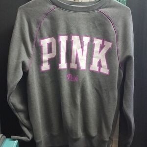 Victoria's Secret Gray Sweatshirt with Pink Accents